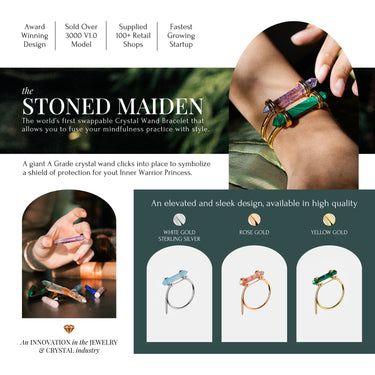 Stoned Maiden Bracelet (Rose Gold)